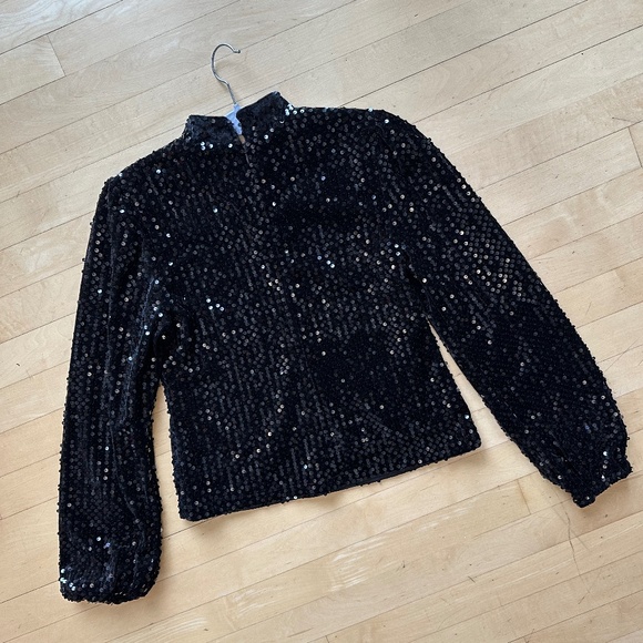 Sanctuary Black sequin 'All Nighter' top, XS CB2497 - Picture 4 of 4